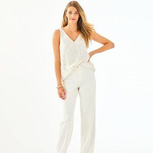 MALORIE HIGH RISE STRETCH TROUSER - Coconut